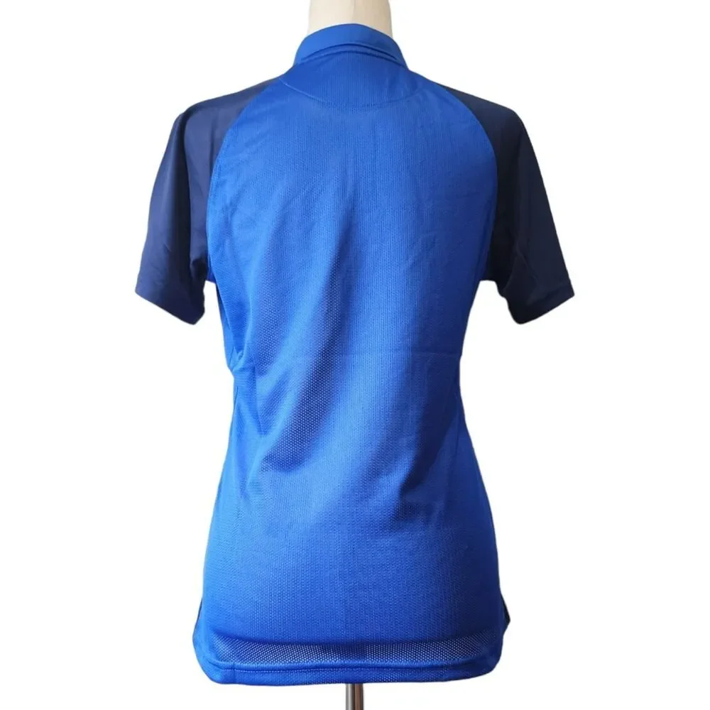 Nike DRI-FIT Polo Shirt Women's Soccer Jersey Top Blue Collared Size M CJ5727-48